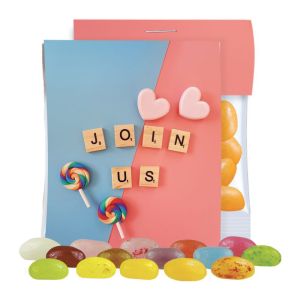 Express Jelly Beans sortenrein im Mini Tütchen mit Werbereiter und Logodruck