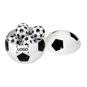 Fußball mit 11 Schokofußbällen und mit Logodruck