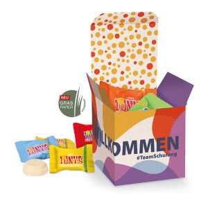 Werbewürfel Tiny Tony´s Chocolonely mit Logodruck