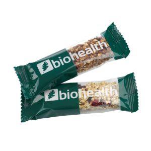 25 g Vollkorn-Müsliriegel im Flow-Pack mit Logodruck