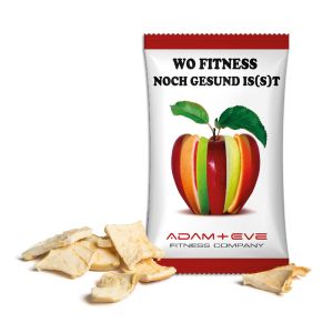 Apfelchips im Werbetütchen