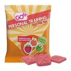 5 g Freeze Dried Smoothie Snack Erdbeer-Pfirsich-Karotte mit Logodruck