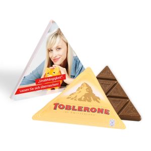 Grußkarte mit Toblerone Dreieckstafel