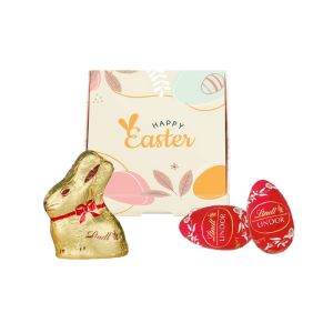 Lindt Oster Schokoladenmischung in Mini Klappdeckelbox mit Werbedruck