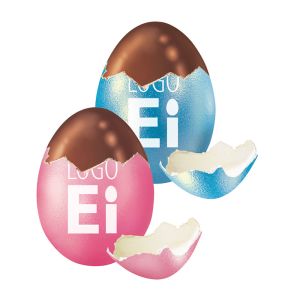 LogoEi Nougat mit Logodruck