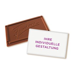 7,5 g FEODORA Schokotäfelchen Edel-Vollmilch mit Werbedruck