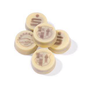 8 g Logo-Nougatpraline 1-farbig individuell bedruckt