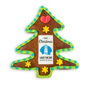 Lebkuchen Baum mit bedrucktem essbaren Dekoraufleger