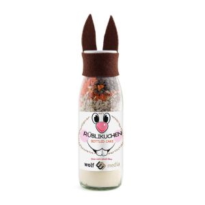 Bottled Cake mit bedruckbarem Etikett