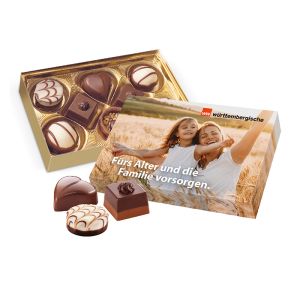 Lindt Pralinès Süße Grüße in Geschenkverpackung mit Werbedruck