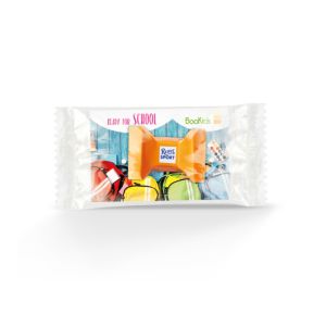 Werbeträger Ritter SPORT mit Werbekarte und Logodruck