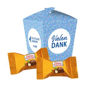 2er Ferrero Küsschen in Präsentverpackung mit Werbedruck