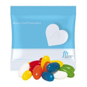 10 g Jelly Beans sortenrein im Werbetütchen mit Werbedruck