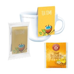 Beuteltee Thai Ingwer-Mango mit Werbereiter und Bedruckung