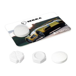 Pfefferminz-Kreditkarte Compliment mit Werbedruck