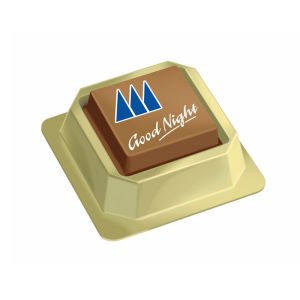 1er Logopraline mit Werbedruck