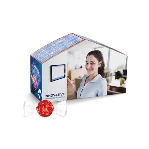 3D Präsent Haus Lindt Lindor Kugeln mit Werbedruck