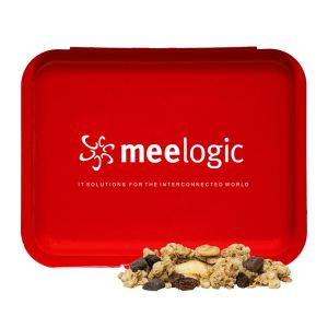 70 g Knusper Banane Schoko Müsli in Lunchbox mit Werbedruck