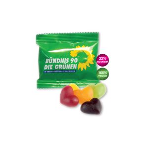 Bio Fruchtgummi Herzen Werbetüte