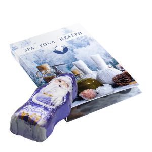 Süßes Briefchen mit Milka Mini Weihnachtsmann und Logodruck