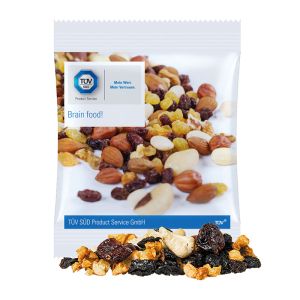 15 g Bio Cashews mit FruchtMix im Werbetütchen mit Logodruck