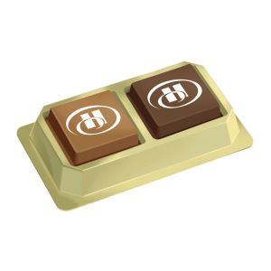 2er Logopralinen mit Werbedruck