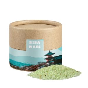 50 g Japanisches Wasabisalz in Kraftpapierdose Mini mit Werbeetikett