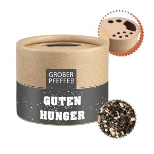 38 g Pfeffer geschrotet im Kraftpapierstreuer Mini mit Werbeetikett
