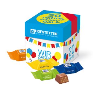 Werbebox Ritter Sport Schokowürfel mit Werbedruck