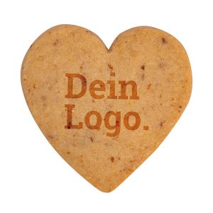Bio Logo Keks mit Bio-Druck in Herzform lose verpackt