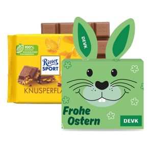 100 g Ritter SPORT in Osterkartonage mit Werbedruck