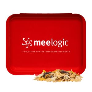 70 g Apfel Cranberry Müsli in Lunchbox mit Werbedruck