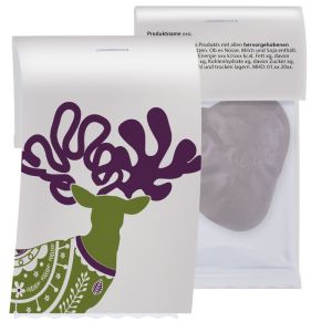 12 g Bio Lebkuchen-Schokoherz im Flowpack mit Werbereiter
