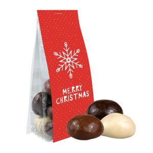 40 g Weihnachtscookies im Standbeutel mit Werbereiter