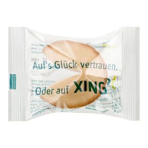 Werbe Glückskeks Kleinmengen mit individuellen Innenzetteln