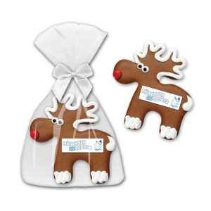 100 g Lebkuchen Rudi mit Lebensmitteldruck auf Marzipanfondant