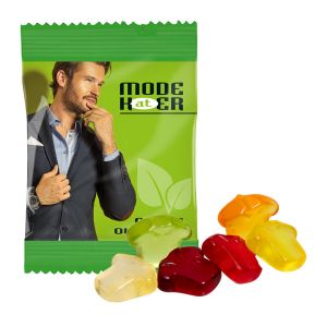 10 g vegane Fruchtgummi Sonderform im Werbetütchen