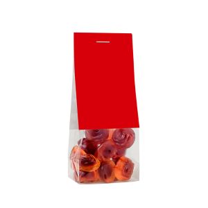 40 g Rosige Fruchtgummis im Naschbeutel mit Werbereiter