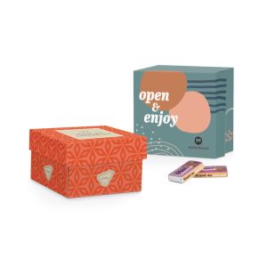 Präsentbox mit Rettergut Naps und Werbedruck