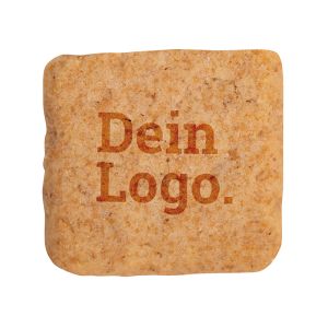 Bio Logo Keks mit Bio-Druck in Quadroform lose verpackt