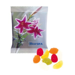15 g HARIBO Mini-Tropi-Frutti Fruchtgummi im Werbetütchen mit Logodruck