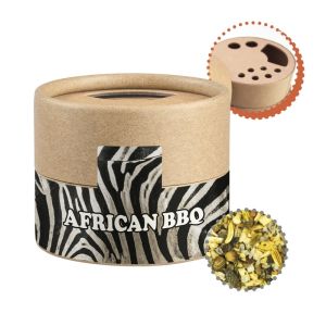 40 g African-BBQ Gewürzmischung im Kraftpapierstreuer Mini mit Werbeetikett