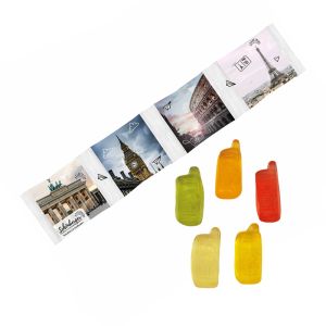 4er HARIBO Mini-Handys Fruchtgummi Kettenbeutel mit Werbebedruckung