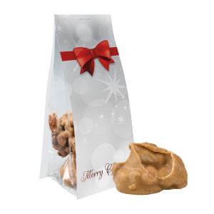 60 g Apfel-Zimt Knusperspitzen im Standbeutel mit Werbereiter