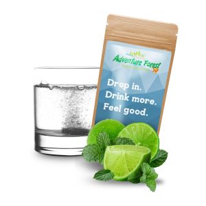 Dropz Tropical Fruits im Mini Doypack mit Werbeetikett