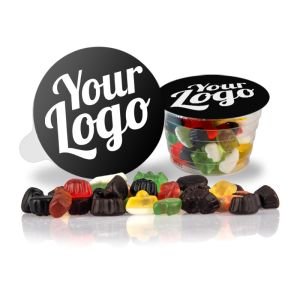 HariboMix im Snackbecher mit Werbesiegel