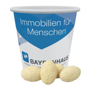 30 g Sour Cream-Zwiebel-Erdnüsse im Werbebecher mit Werbedruck