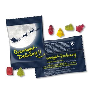 Overnight Premium Weihnachtsbärchen mit Werbedruck
