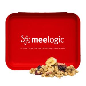 70 g Knusper Früchte Müsli in Lunchbox mit Werbedruck