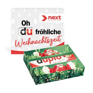 duplo Präsent Weihnachten und einem Rundum-Werbedruck
